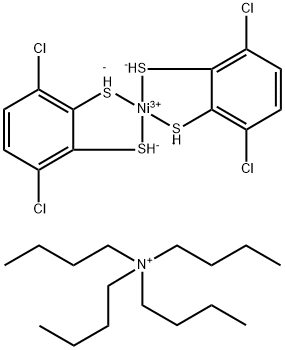 テトラブチルアンモニウムビス(3,6-ジクロロ-1,2-ベンゼンジチオラト)ニッケラート 化学構造式