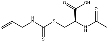 N-acetyl-S-(N-allylthiocarbamoyl)cysteine Struktur