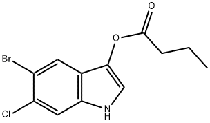 5-溴-6-氯-3-吲哚丁酯, 873295-29-5, 结构式