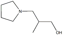 2-メチル-3-ピロリジン-1-イルプロパン-1-オール 化学構造式