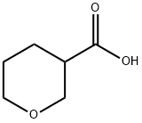 テトラヒドロ-2H-ピラン-3-カルボン酸 化学構造式