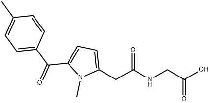 [[[5-(4-メチルベンゾイル)-1-メチル-1H-ピロール-2-イル]アセチル]アミノ]酢酸 化学構造式