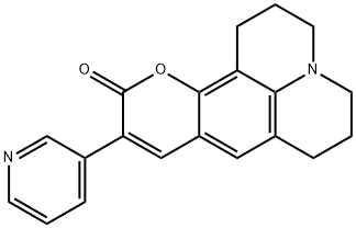 2,3,5,6-1H,4H-Tetrahydro-9-(3-pyridyl)quinolizino[9,9a,1-gh]coumarin Struktur