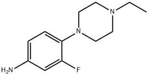 Benzenamine, 4-(4-ethyl-1-piperazinyl)-3-fluoro- Structure