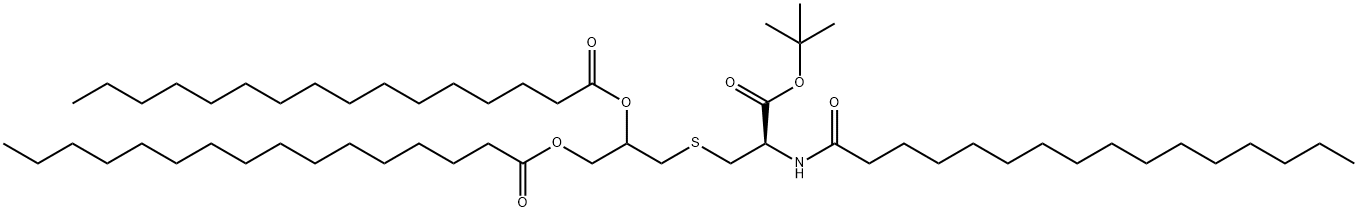 3-(3-tert-butoxy-3-oxo-2-palmitamidopropylthio)propane-1,2-diyl dipalmitate Structure