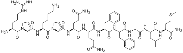 (3,4-DEHYDRO-PRO2·4)-SUBSTANCE P, 87367-30-4, 结构式