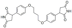3-[4-[4-[4-(2,5-dioxopyrrolidin-3-yl)phenoxy]butoxy]phenyl]pyrrolidine -2,5-dione Struktur