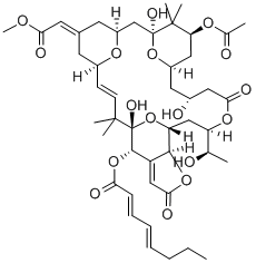 22,23-ジデヒドロ-35-デメトキシ-19-デオキシ-19,35-エポキシ-21,34-ジヒドロブリオスタチン1 化学構造式