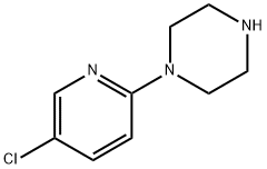 1-(5-クロロピリジン-2-イル)ピペラジン 化学構造式