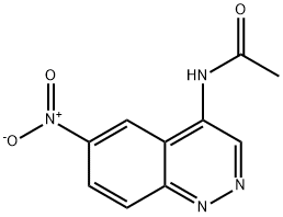 N-(6-nitro-4-cinnolinyl)-Acetamide Structure