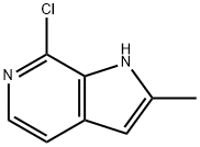 2-甲基-7-氯-1H-吡咯并[2,3-C]吡啶,874013-97-5,结构式