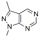 1H-Pyrazolo[3,4-d]pyrimidine, 1,3-dimethyl- (9CI) Struktur