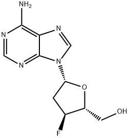 3'-Fluoro-2',3'-dideoxyadenosine Structure