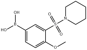 4-甲氧基-3-(哌啶-1-基磺酰)苯基硼酸, 874219-18-8, 结构式