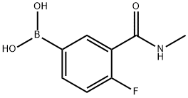 4-氟-3-(甲基氨甲酰基)苯基硼酸 结构式