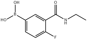 3-(乙基氨甲酰基)-4-氟苯基硼酸, 874219-20-2, 结构式