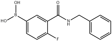 3-(BENZYLCARBAMOYL)-4-FLUOROBENZENEBORONIC ACID Structure