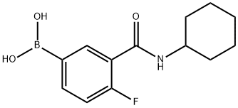 3-(CYCLOHEXYLCARBAMOYL)-4-FLUOROBENZENEBORONIC ACID Structure