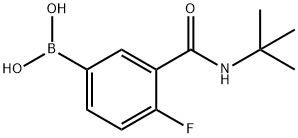 3-(叔丁基氨甲酰基)-4-氟苯基硼酸, 874219-26-8, 结构式