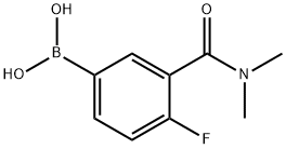 3-(二甲基氨甲酰基)-4-氟苯基硼酸, 874219-27-9, 结构式