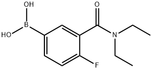 3-(DIETHYLCARBAMOYL)-4-FLUOROBENZENEBORONIC ACID Structure