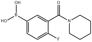 4-氟-3-(哌啶-1-羰基)苯基硼酸, 874219-30-4, 结构式