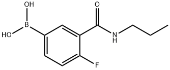 4-FLUORO-3-(N-PROPYLCARBAMOYL)BENZENEBORONIC ACID Structure