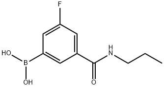 3-氟-5-(丙基氨甲酰基)苯基硼酸, 874219-37-1, 结构式