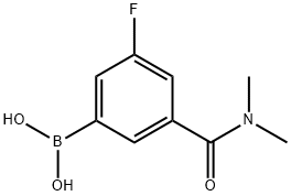 5-(二甲基氨甲酰基)-3-氟苯基硼酸,874219-39-3,结构式
