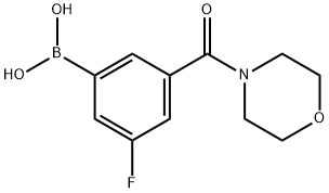 3-氟-5-(吗啉-4-羰基)苯基硼酸, 874219-40-6, 结构式
