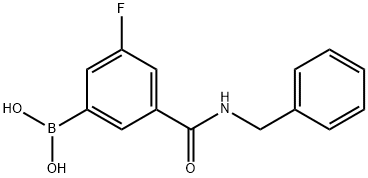 3-(BENZYLCARBAMOYL)-5-FLUOROBENZENEBORONIC ACID Struktur