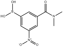 3-(DIMETHYLCARBAMOYL)-5-NITROBENZENEBORONIC ACID 化学構造式