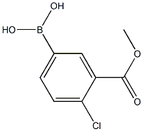 4-氯-3-(甲氧羰基)苯基硼酸 结构式