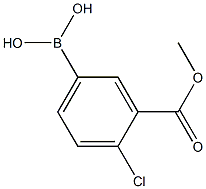 4-クロロ-3-(メトキシカルボニル)フェニルボロン酸 化学構造式