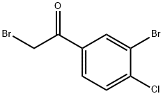 2-溴-1-(3-溴-4-氯苯基)乙酮 结构式