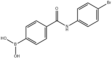 4-[[(4-ブロモフェニル)アミノ]カルボニル]フェニルボロン酸 化学構造式