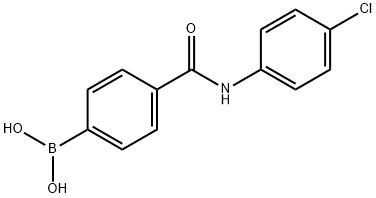 4-[[(4-クロロフェニル)アミノ]カルボニル]フェニルボロン酸 化学構造式