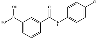 3-[(4-Chlorophenyl)carbamoyl]benzeneboronic acid 化学構造式