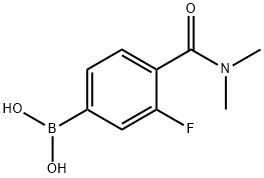 4-(二甲基氨甲酰基)-3-氟苯基硼酸, 874289-13-1, 结构式