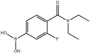 4-(二乙基氨甲酰基)-3-氟苯基硼酸 结构式