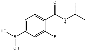 3-FLUORO-4-(ISOPROPYLCARBAMOYL)BENZENEBORONIC ACID Struktur