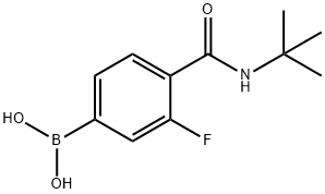 4-(TERT-BUTYLCARBAMOYL)-3-FLUOROBENZENEBORONIC ACID 98 化学構造式