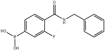 4-(BENZYLCARBAMOYL)-3-FLUOROBENZENEBORONIC ACID 97 Structure