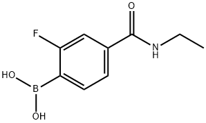2-FLUORO-4-(N-ETHYLAMINOCARBONYL)PHENYLBORONIC ACID Struktur