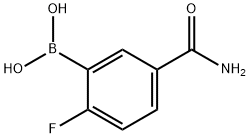 5-Carbamoyl-2-fluorobenzeneboronic acid 化学構造式