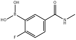 2-FLUORO-5-(METHYLCARBAMOYL)BENZENEBORONIC ACID Struktur