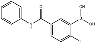 2-FLUORO-5-(PHENYLCARBAMOYL)BENZENEBORONIC ACID Struktur