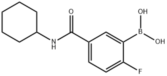 5-(环己基氨甲酰基)-2-氟苯基硼酸,874289-44-8,结构式