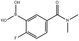 5-(DIMETHYLCARBAMOYL)-2-FLUOROBENZENEBORONIC ACID 化学構造式