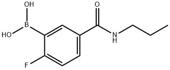 2-FLUORO-5-(PROPYLCARBAMOYL)BENZENEBORONIC ACID 化学構造式